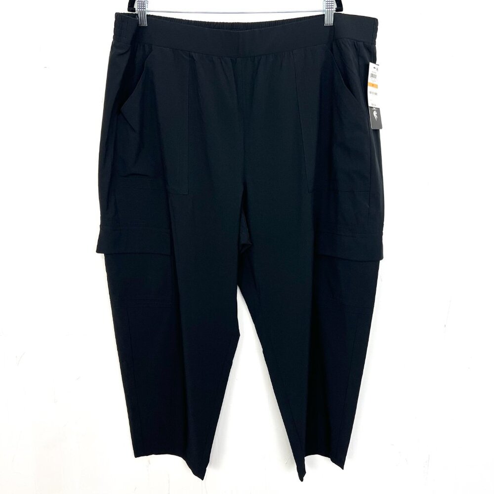 NWT‎ Ideology Black Cargo Active Cropped Pants Size 3X